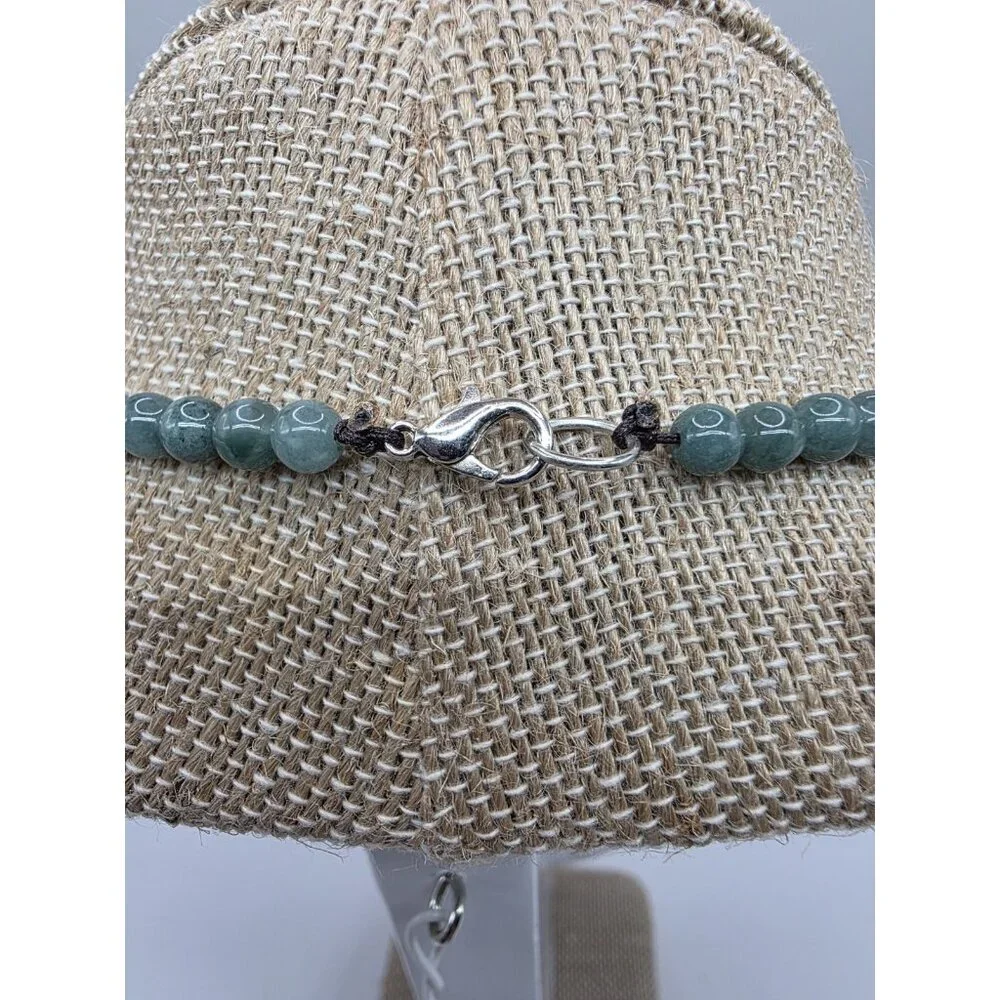 Grade A Jadeite Jade Green Round 3.8mm Beads‎ Necklace 16